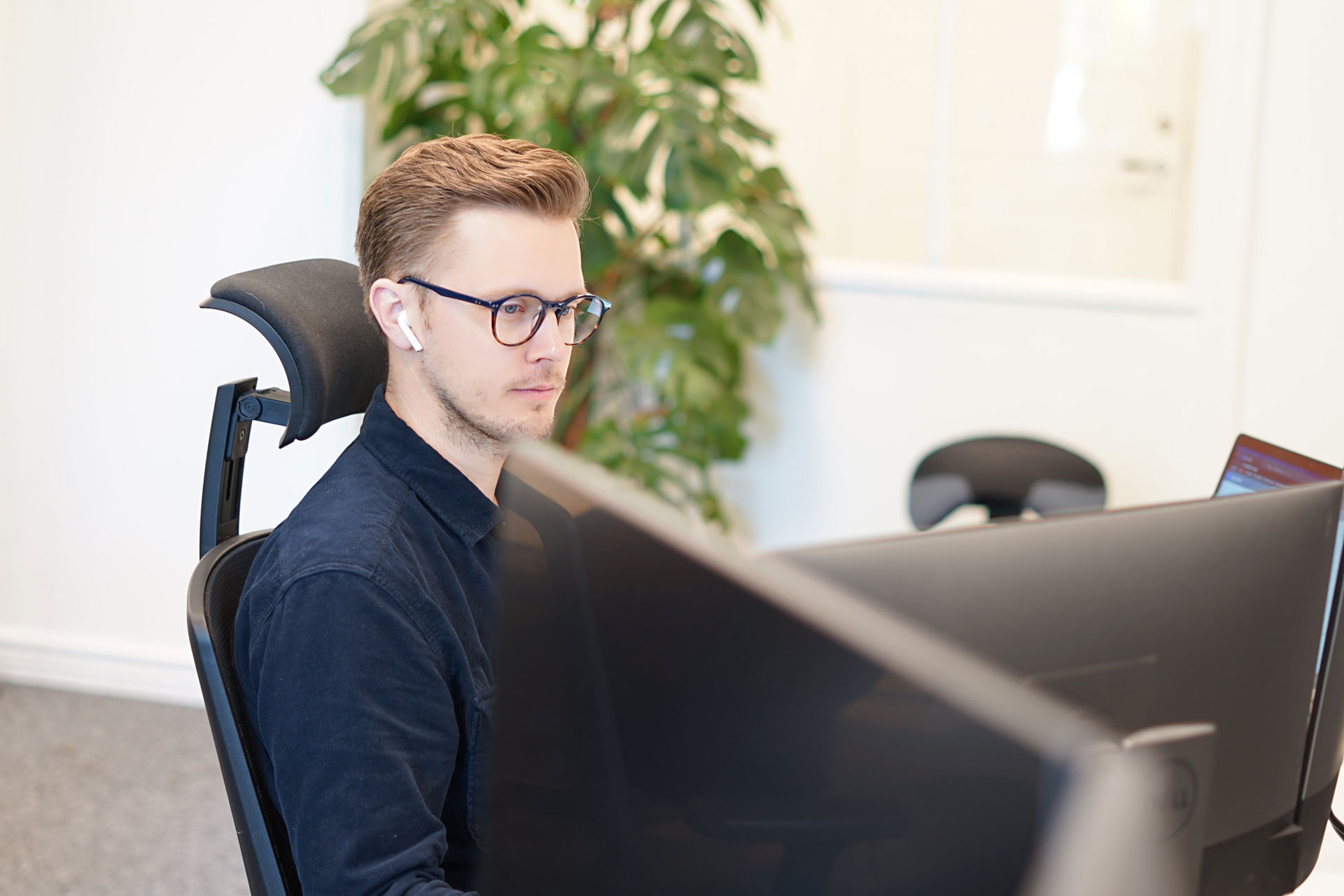 Sebastian Edman på Motillos kontor